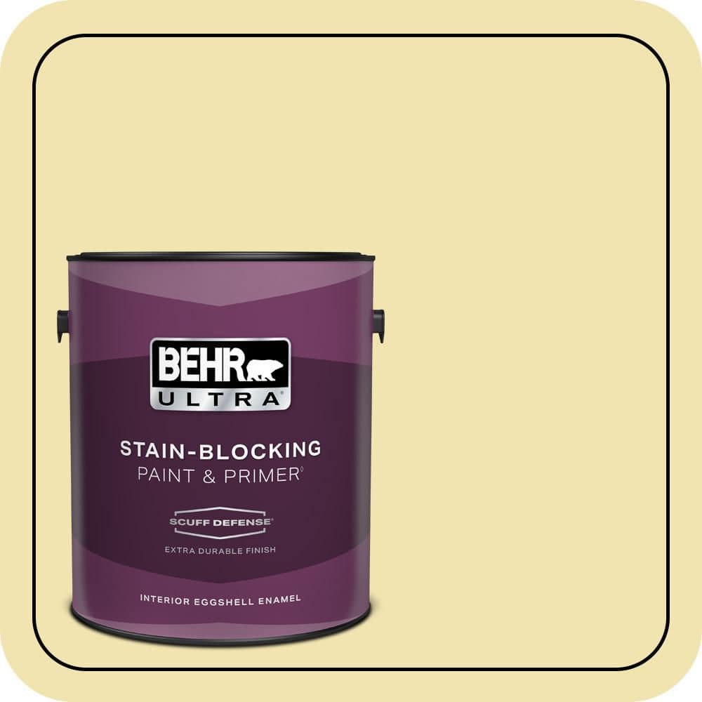 BEHR ULTRA 1 gal. #P330-2 Lime Bright Extra Durable Eggshell Enamel Interior Paint & Primer