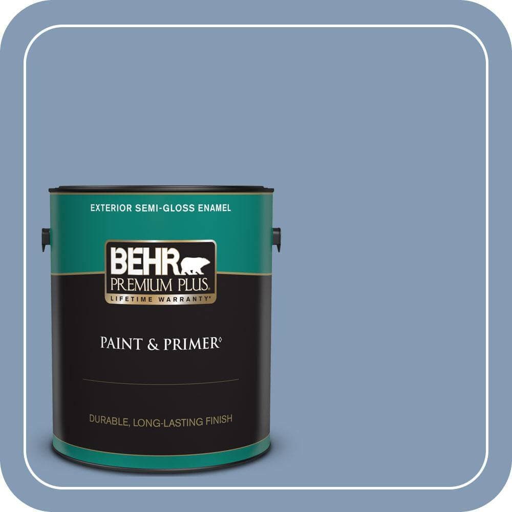 BEHR PREMIUM PLUS 1 gal. #MQ5-51 Mystery Semi-Gloss Enamel Exterior Paint & Primer