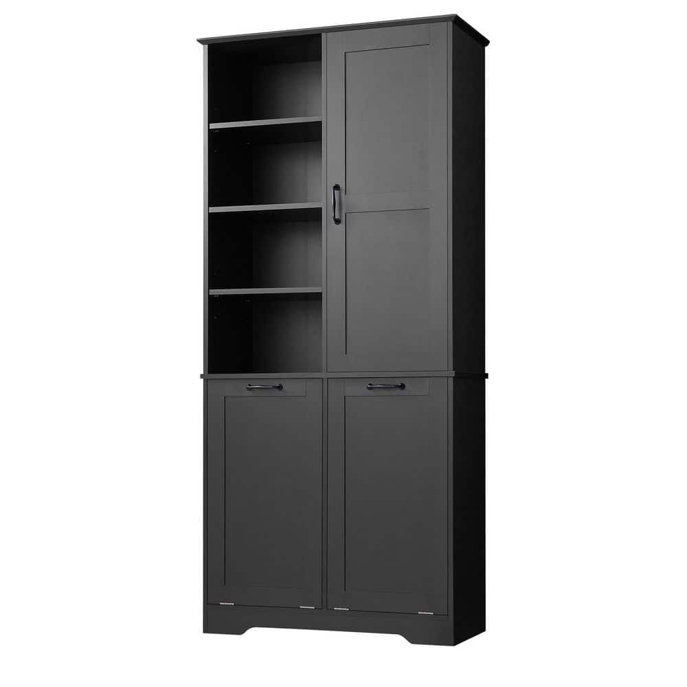 Boosicavelly 31 in. W 14 in. D 68 in. H Linen Cabinet (3)
