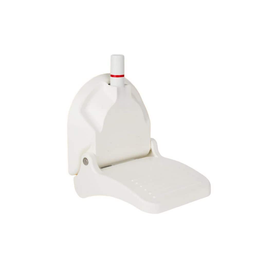 Numhew 1-Piece Bath Accessory Set with Foldable Suction Cup Shower Foot Rest in White for Home, RV and Travel Bathroom Shaving (1)