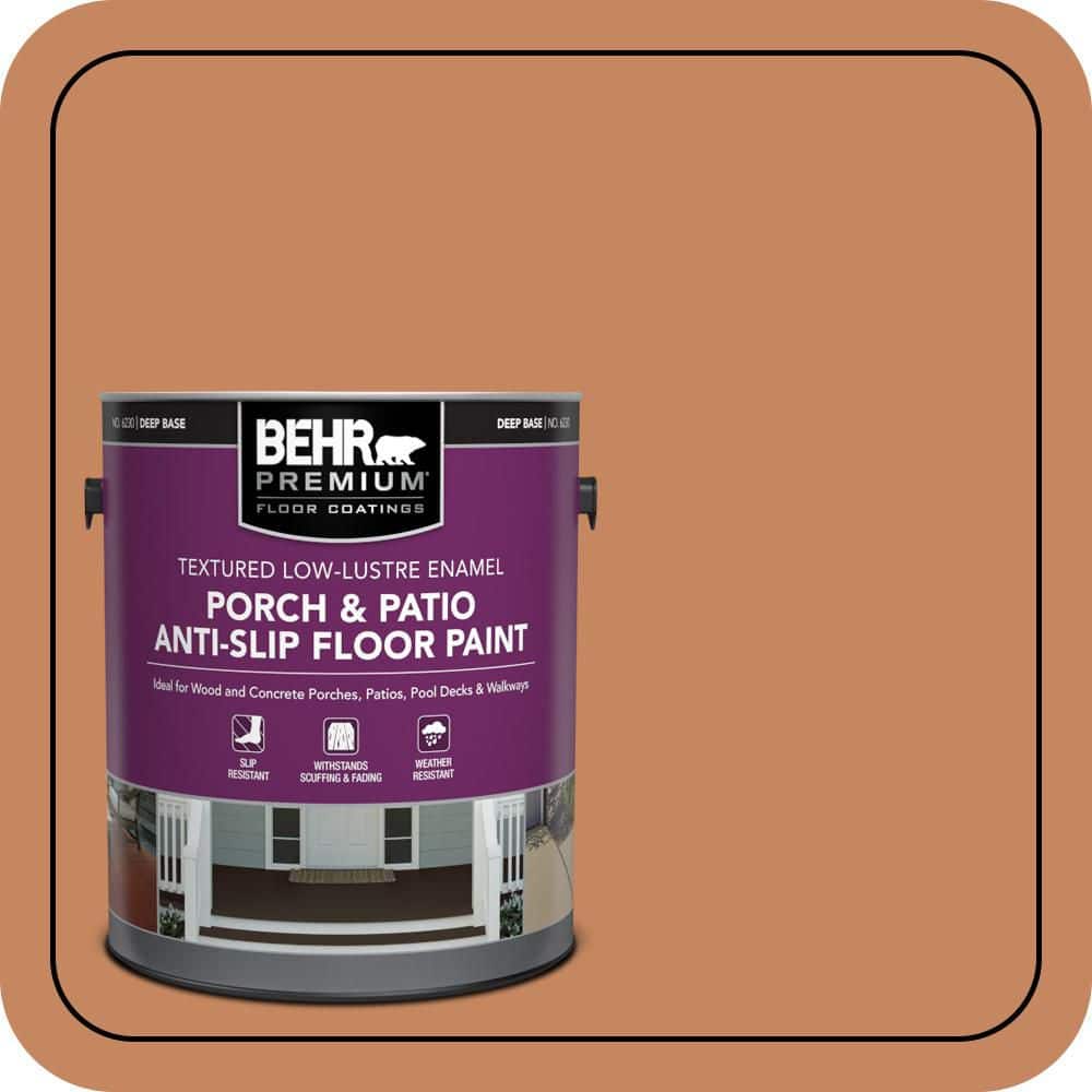 BEHR PREMIUM 1 gal. #PFC-17 Rusty Orange Textured Low-Lustre Enamel Interior/Exterior Porch and Patio Anti-Slip Floor Paint