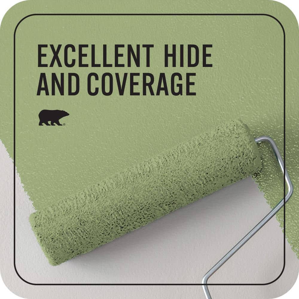 BEHR PREMIUM PLUS 1 qt. #M360-5 Fresh Guacamole Flat EcoMix Plant-Based Interior Paint & Primer (2)