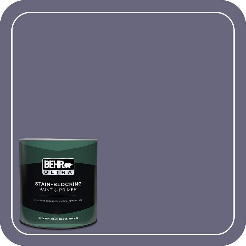 BEHR ULTRA 1 qt. #640F-6 Enchanted Evening Semi-Gloss Enamel Exterior Paint & Primer