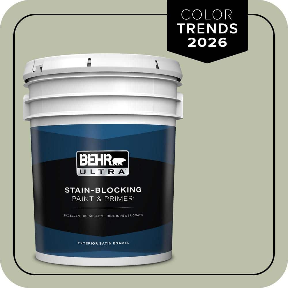 BEHR ULTRA 5 gal. #S380-3 Urban Nature Satin Enamel Exterior Paint & Primer