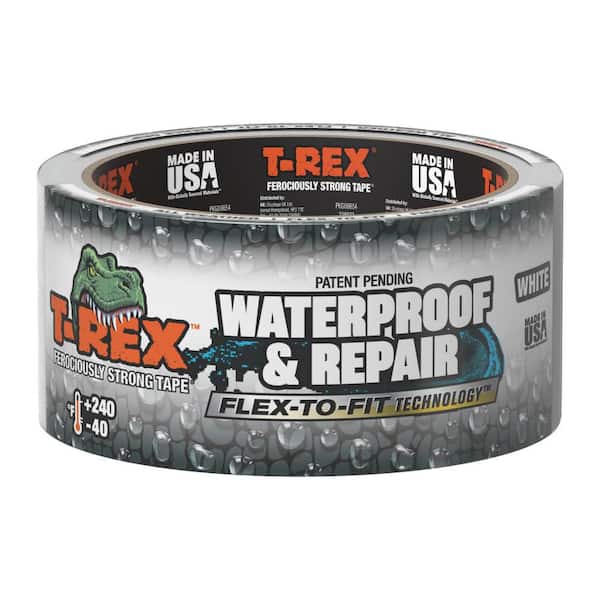 T-REX 1.88 in. x 10 yds. White Waterproofing and Repair Tape (2)