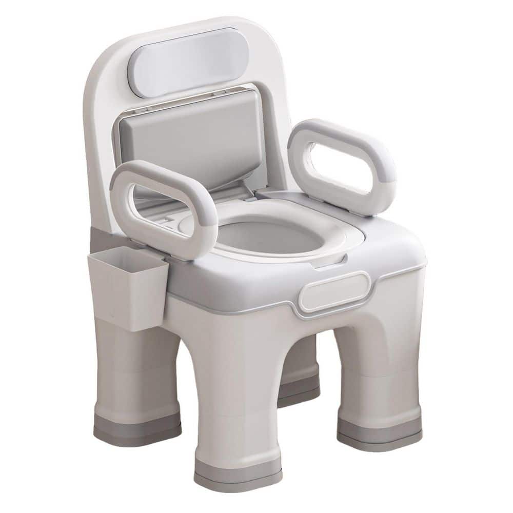 Wudkey Safety Bedside Commode with Enlarged Arms, Upgraded Toilet Seat for Elderly Disabled, Height Adjustable, 900 lbs. (1)