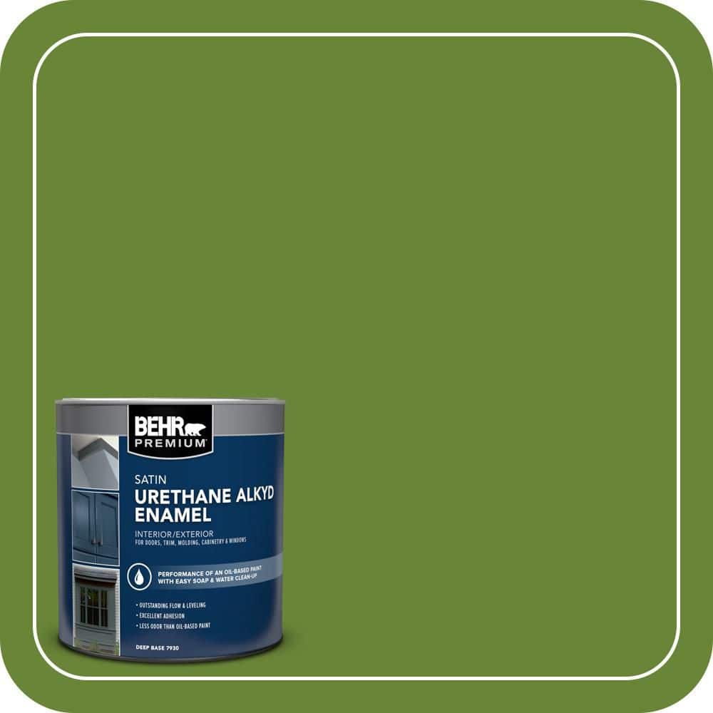 BEHR PREMIUM 1 qt. #P370-7 Sun Valley Satin Enamel Urethane Alkyd Interior/Exterior Paint (1)