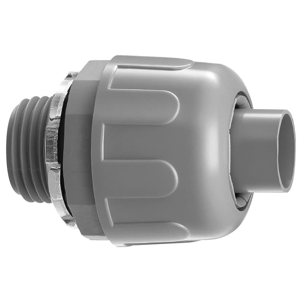 SKYSHALO 1/2 in. Liquid Tight Connector 100-Packs Non-Metallic Electrical Conduit Fitting PA6 Nylon Flexible Conduit Connector (1)