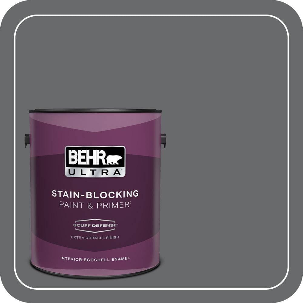 BEHR ULTRA 1 gal. #PPU26-02 Imperial Gray Extra Durable Eggshell Enamel Interior Paint & Primer (1)