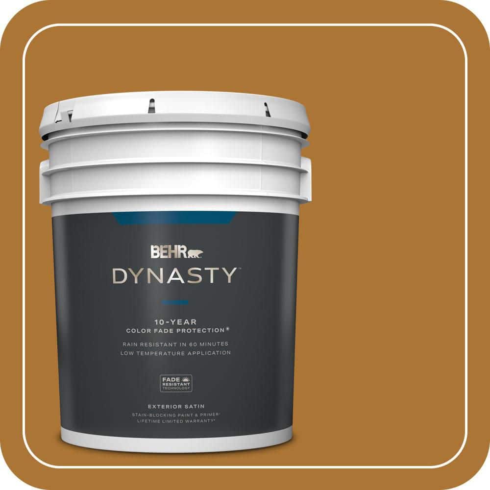 BEHR DYNASTY 5 gal. #S-H-320 Enchanting Ginger Satin Enamel Exterior Stain-Blocking Paint & Primer