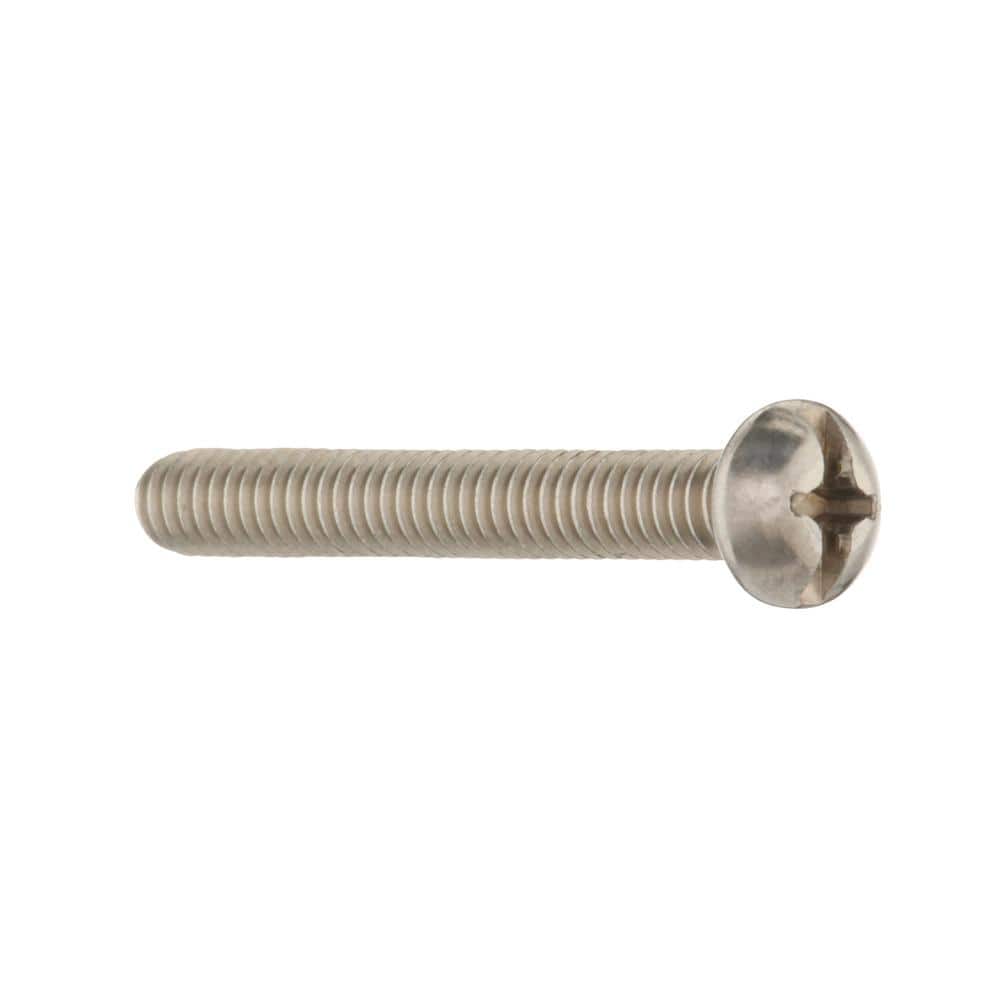 Everbilt 1/4 in.-20 x 2 in. Stainless Steel Combo Round Head Machine Screw (10-Pack) (4)