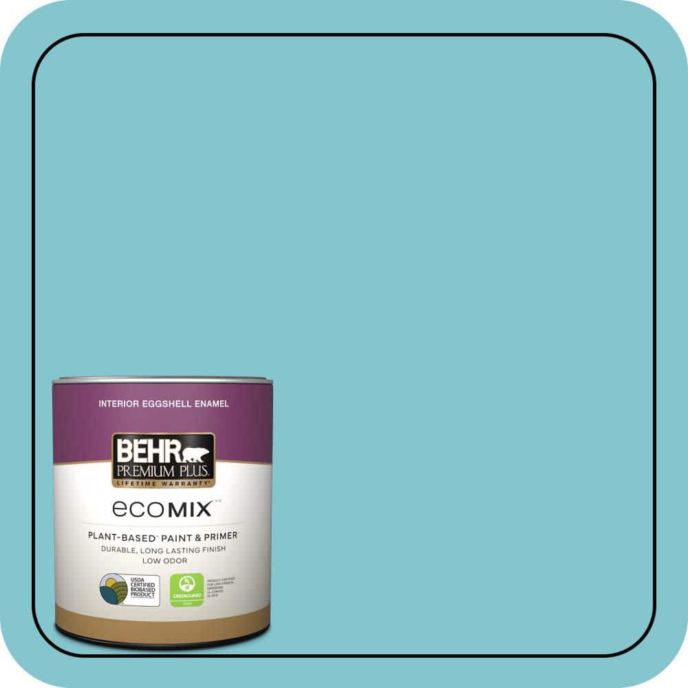 BEHR PREMIUM PLUS #520D-4 Shallow Sea Enamel EcoMix Plant-Based & Primer (1)