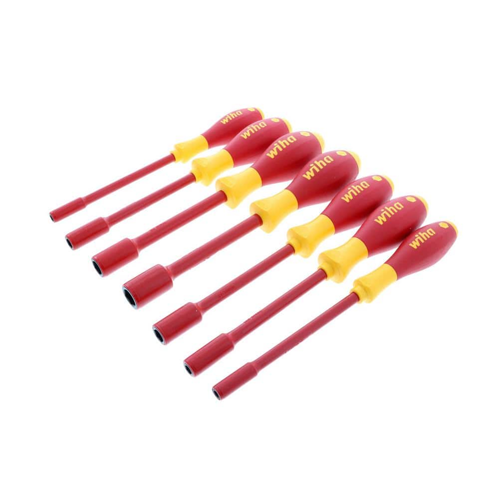 Wiha 1000-Volt Insulated Nut Driver Set Soft Finish (7-Piece)