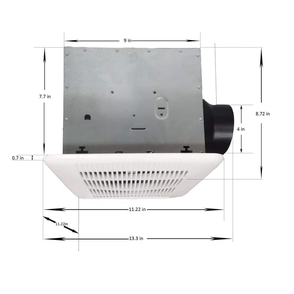 Commercial Electric 110 CFM 1.5 Sone Bathroom Exhaust Fan with Humidity Sensing (3)