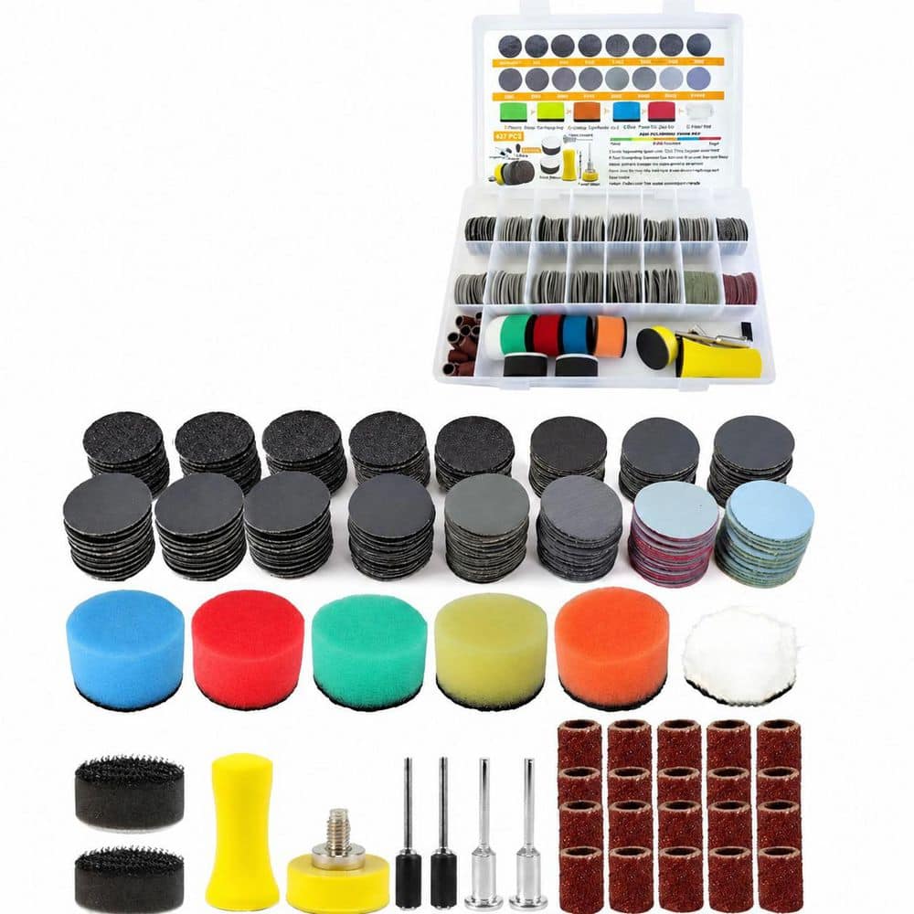 LAIFUCAM 1 in. Sanding Discs and Drums with Wet Dry Sanding Paper, 482 -pieces Kit for Dremel Rotary Tool, 60-10000 Grit (1)