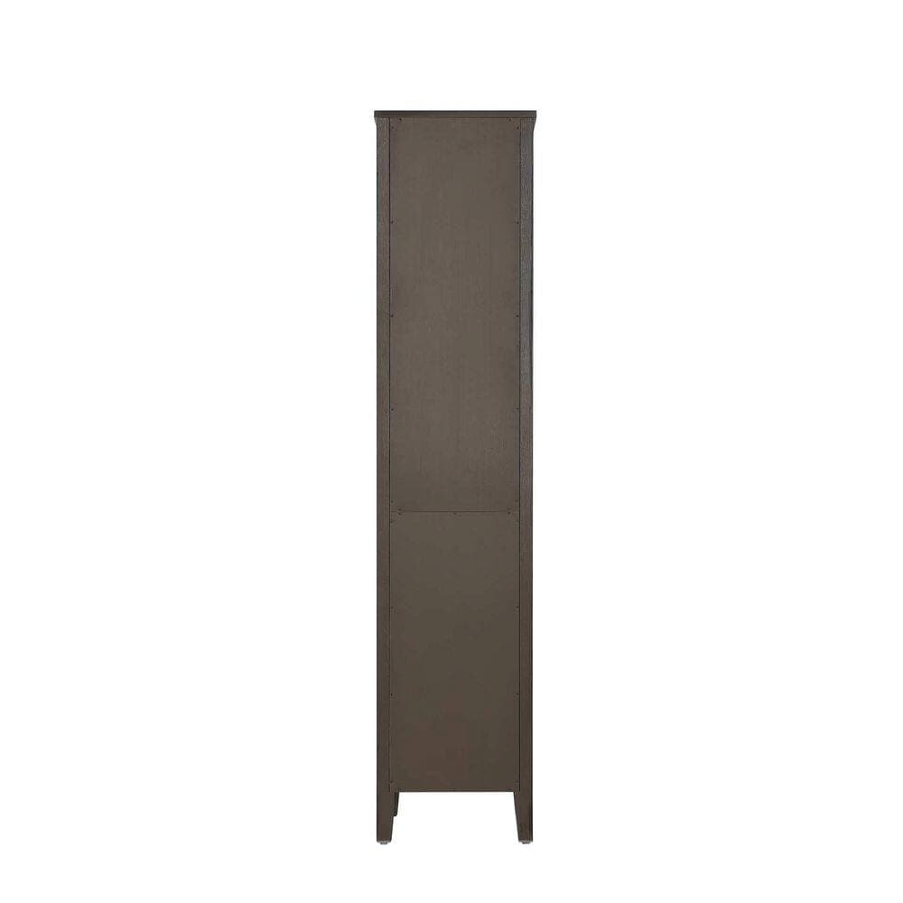 TIMELESS HOME 16 in. W x 18 in. D x 72 in. H Brown Freestanding Linen Cabinet (2)