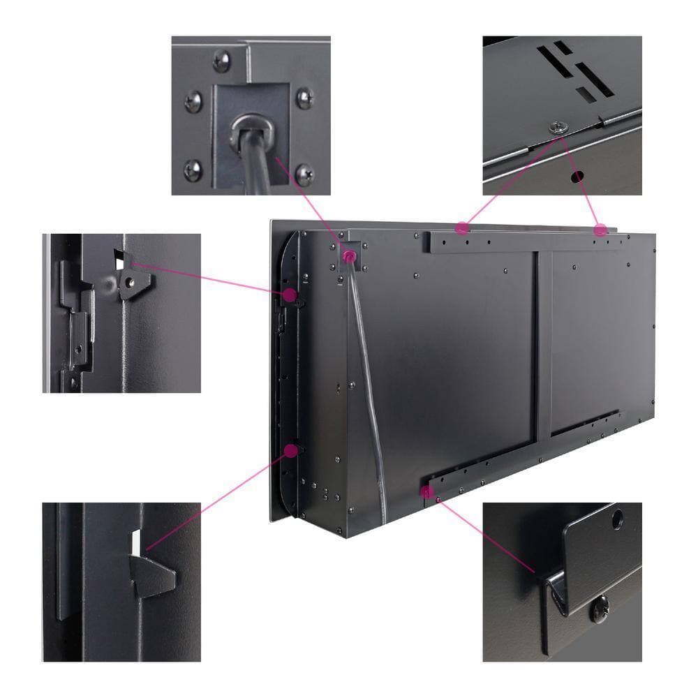 Unbranded 1400-Watt 60 inch recessed ultra-thin tempered glass front wall mounted electric Wall Furnace with remote (2)