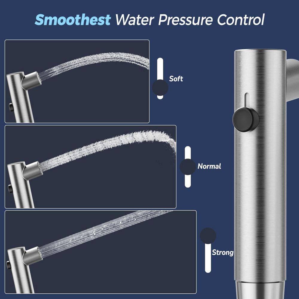 Anqtovp Handheld Bidet Attachment for Toilet with Stepless Water Pressure Control, Leak-Proof Hose for Multi-Purpose Cleaning (2)