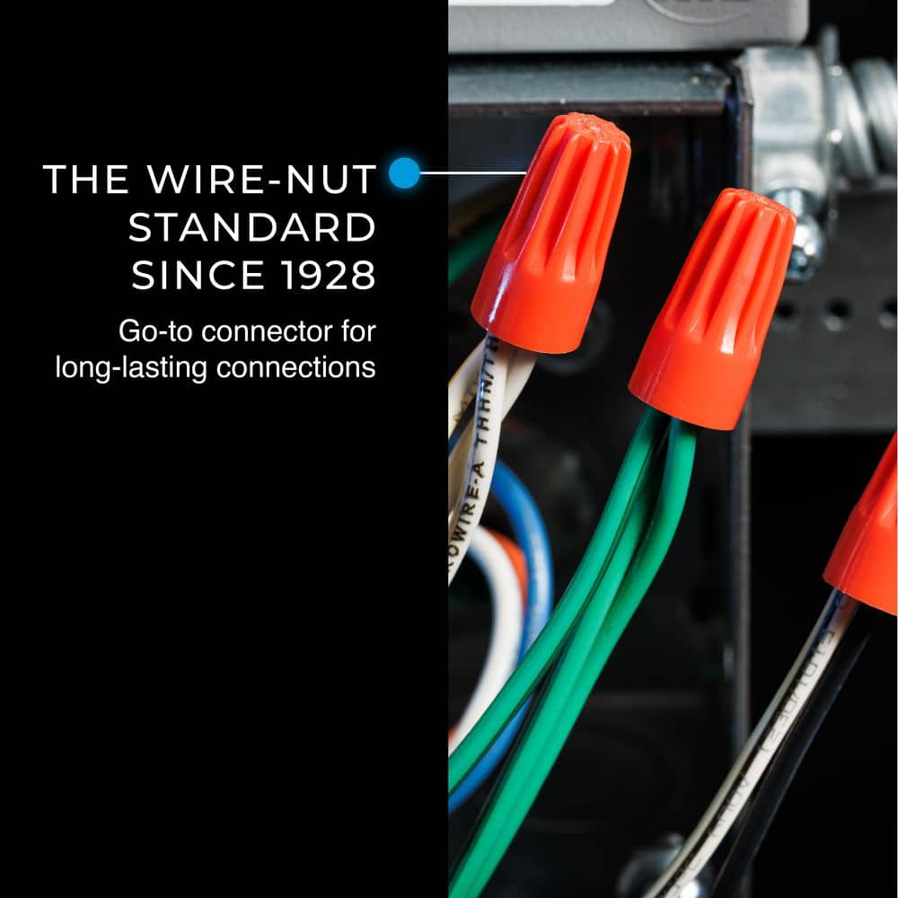 IDEAL Wire-Nut Wire Connector, 73B Orange, Jar of 250 (3)