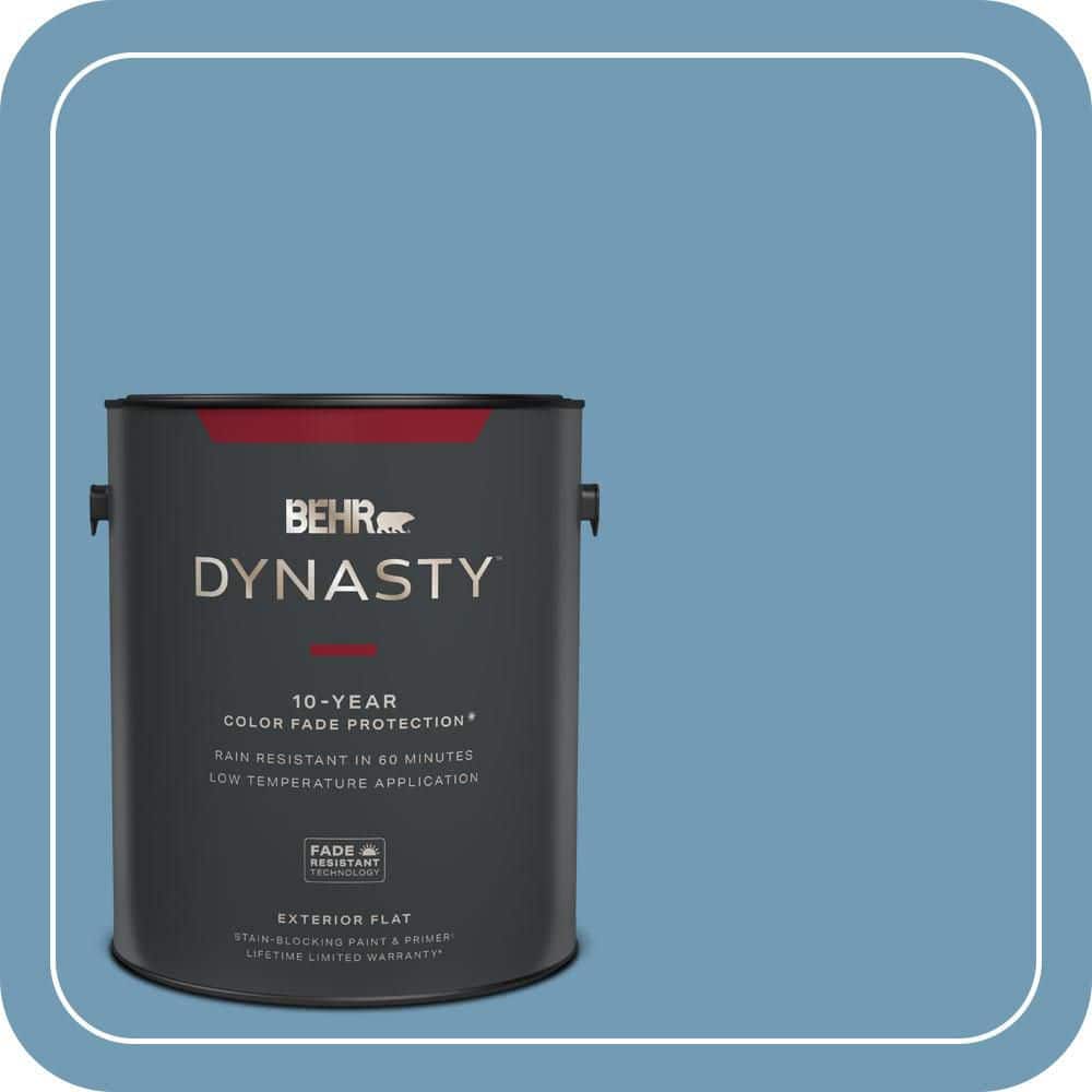 BEHR DYNASTY 1 gal. #560D-5 Ocean View Flat Exterior Stain-Blocking Paint & Primer