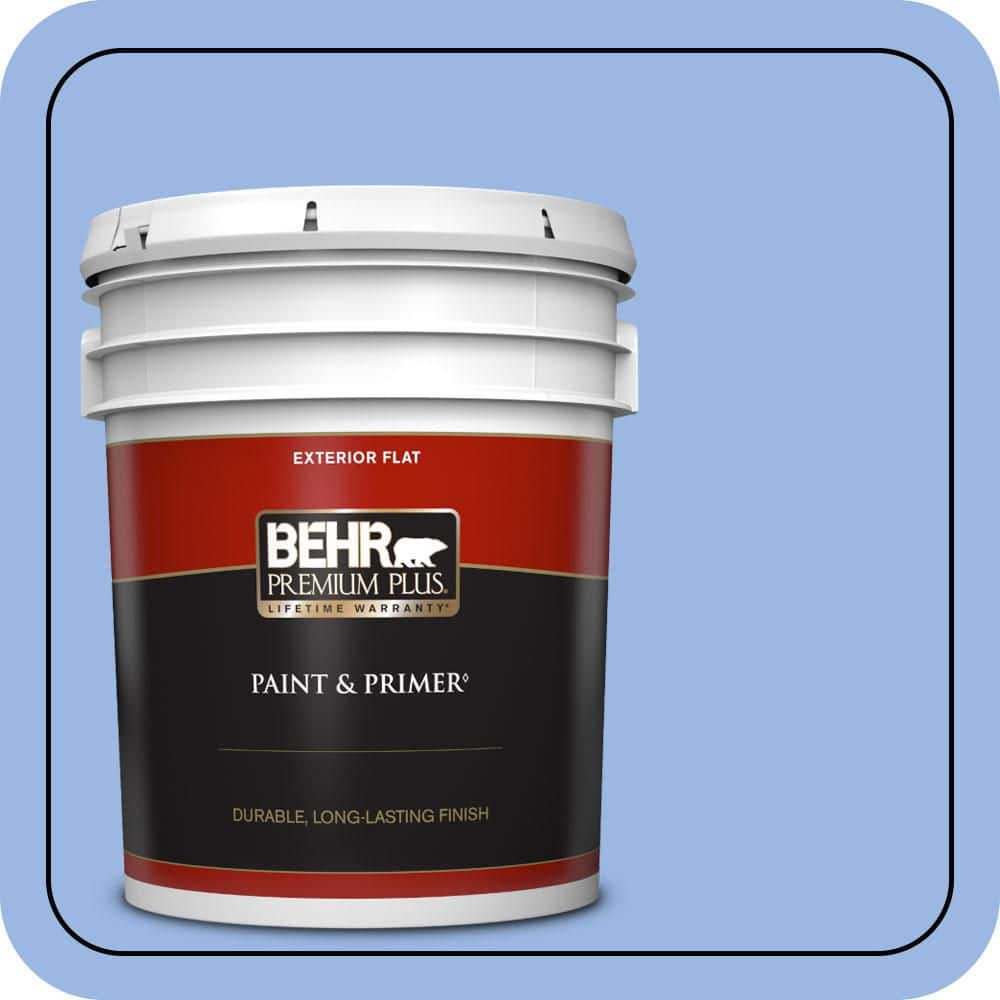 BEHR PREMIUM PLUS 5 gal. #P530-3 Honest Flat Exterior Paint & Primer