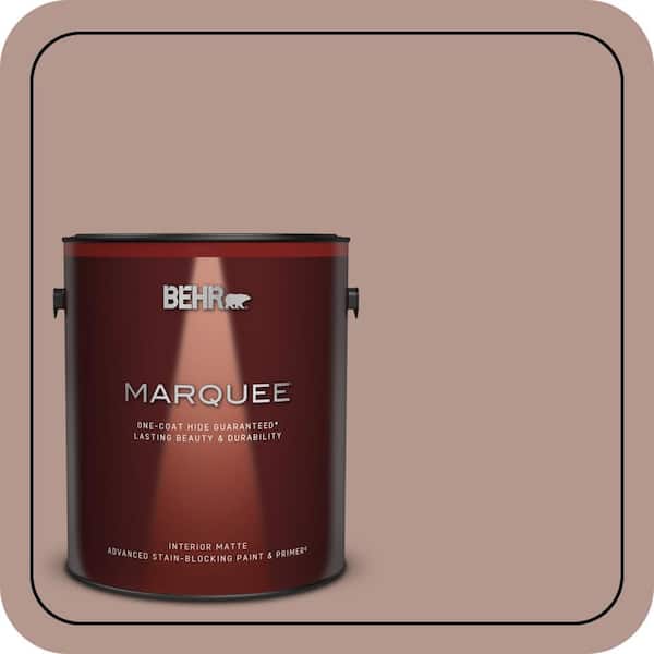 BEHR MARQUEE 1 gal. #N160-4 Sonora Rose One-Coat Hide Matte Interior Paint & Primer (2)