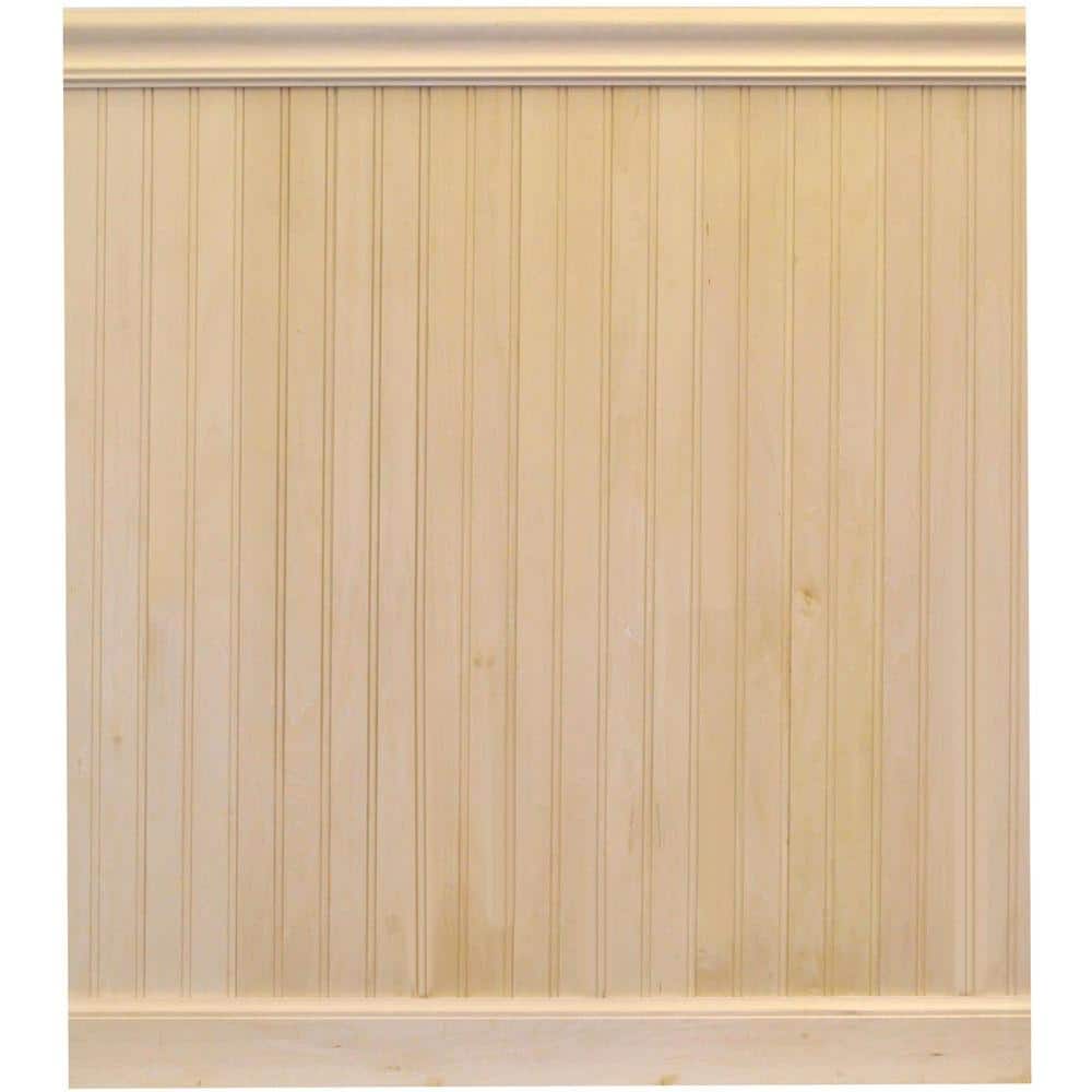 HOUSE OF FARA 8 lin. ft. Basswood Tongue and Groove Wainscot Paneling