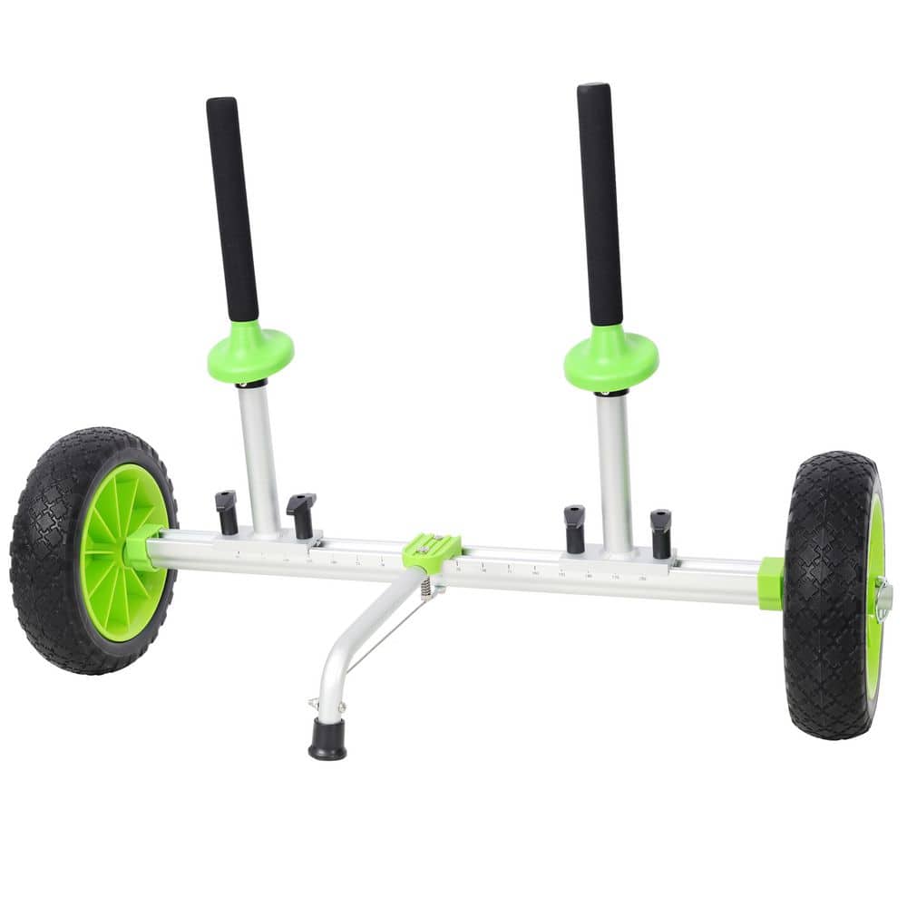 maocao hoom Sit On Top Kayak Cart, Heavy-Duty Plug-in Kayak Cart Dolly with 10 in. PU Wheels, Width Adjustable (1)