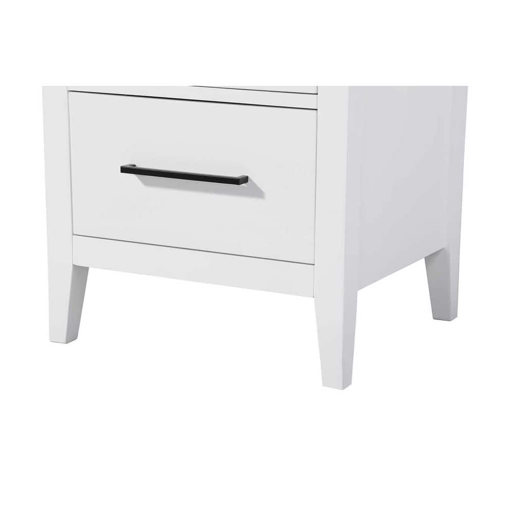 TIMELESS HOME 16 in. W x 18 in. D x 72 in. H White Freestanding Linen Cabinet (2)