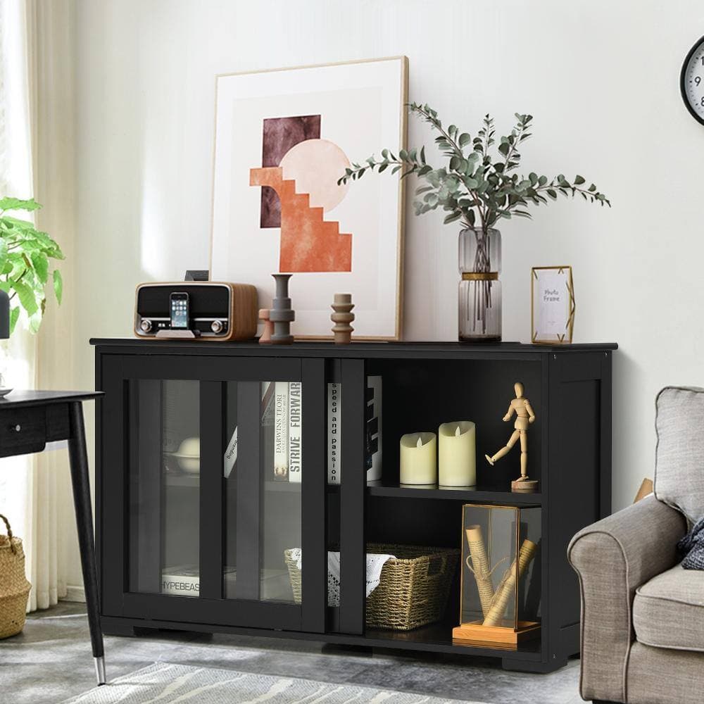 Volenca Sideboard Buffet Storage Cabinet with Sliding Door (2)