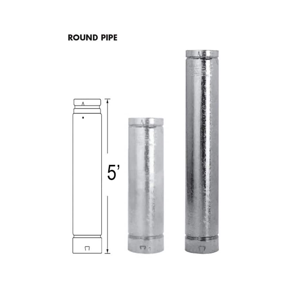 Selkirk Model RV Type B Gas Vent 6in. Diameter x 60in. Round Pipe Length (2)
