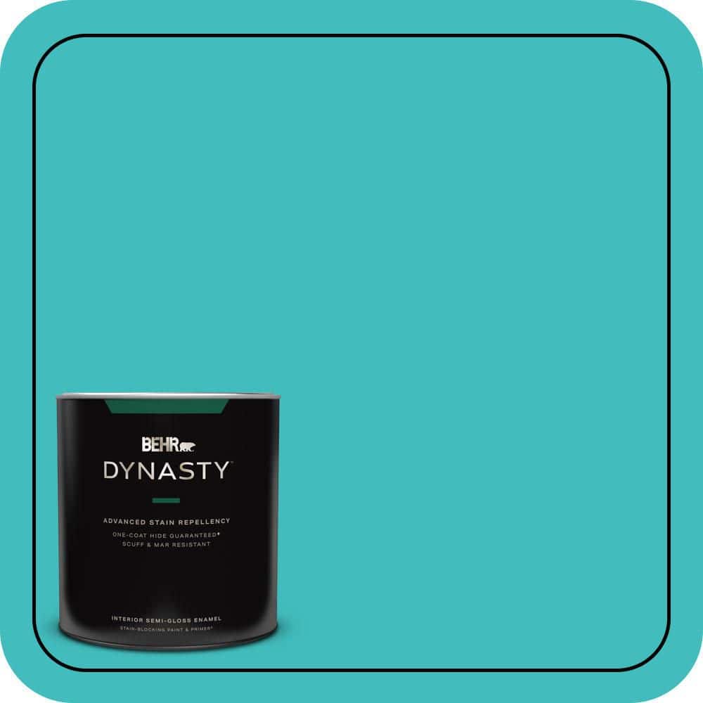 BEHR DYNASTY 1 qt. #P460-4 Lagoon Rock Semi-Gloss Enamel Interior Stain-Blocking Paint and Primer