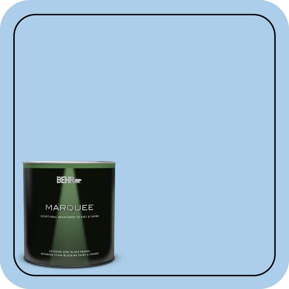 BEHR MARQUEE 1 qt. #P520-2 French Porcelain Semi-Gloss Enamel Exterior Paint & Primer