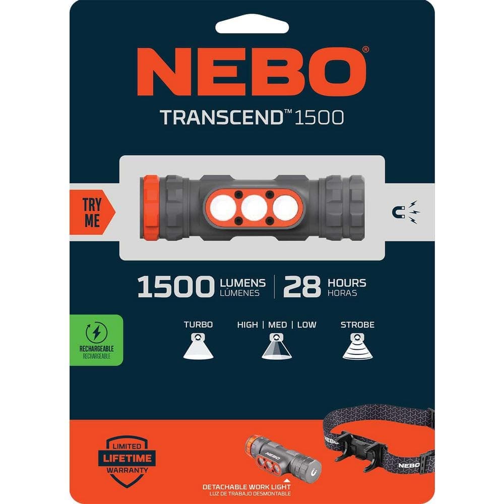 NEBO Transcend 1500 Lumens Rechargeable Headlamp and Work Light (2)
