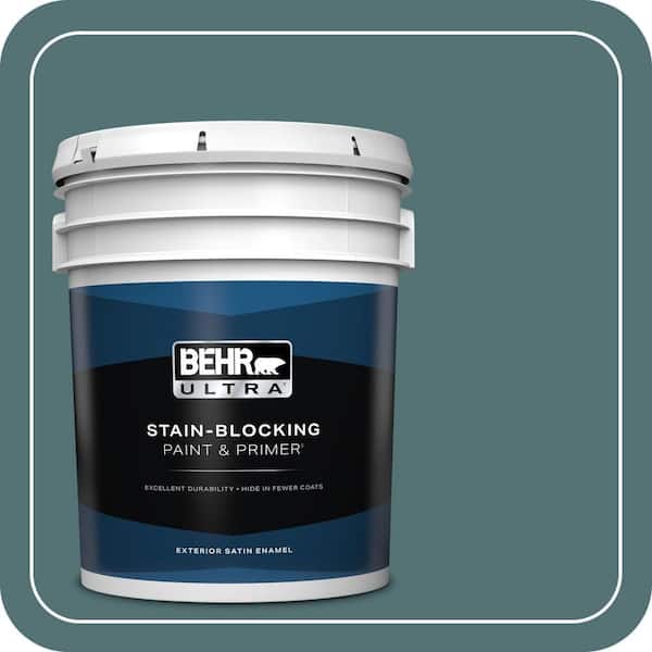 BEHR ULTRA 5 gal. #PPU13-02 Juniper Berries Satin Enamel Exterior Paint & Primer (2)