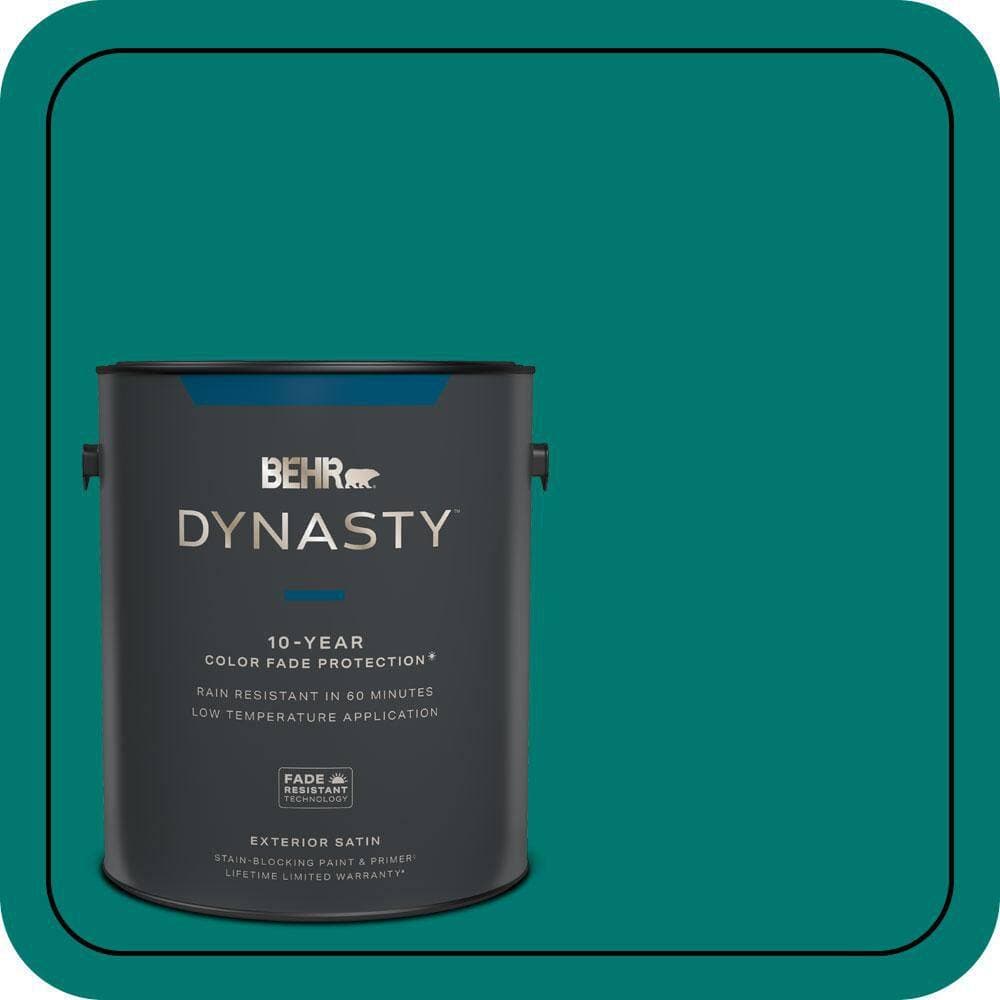 BEHR DYNASTY 1 gal. #490B-7 Mermaid Harbor Satin Enamel Exterior Stain-Blocking Paint & Primer