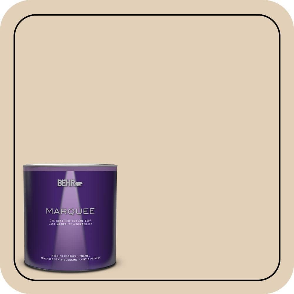 BEHR MARQUEE 1 qt. #PWN-66 Toasted Cashew Eggshell Enamel Interior Paint & Primer