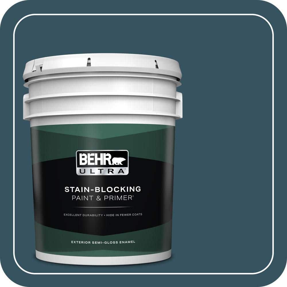 BEHR ULTRA 5 gal. #MQ5-24 Opera Glasses Semi-Gloss Enamel Exterior Paint & Primer