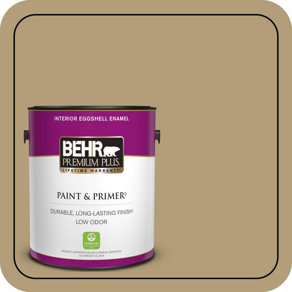 BEHR PREMIUM PLUS 1 gal. #S320-5 Ginger Tea Eggshell Enamel Low Odor Interior Paint & Primer