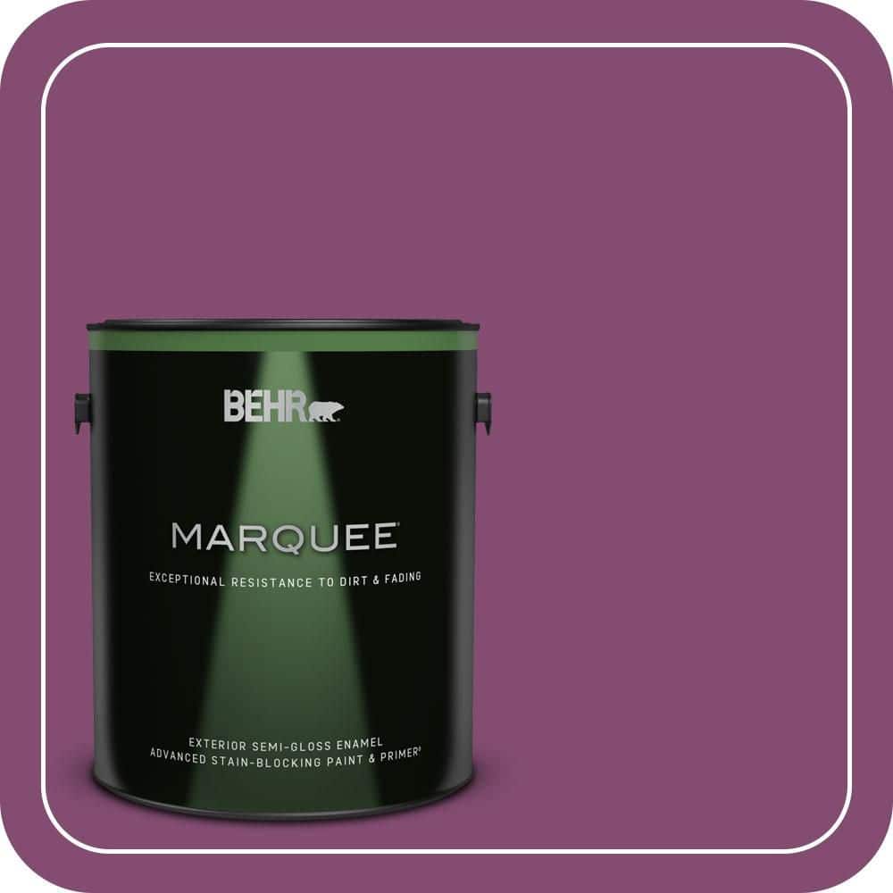 BEHR MARQUEE 1 gal. #680B-7 Sugar Plum Semi-Gloss Enamel Exterior Paint & Primer
