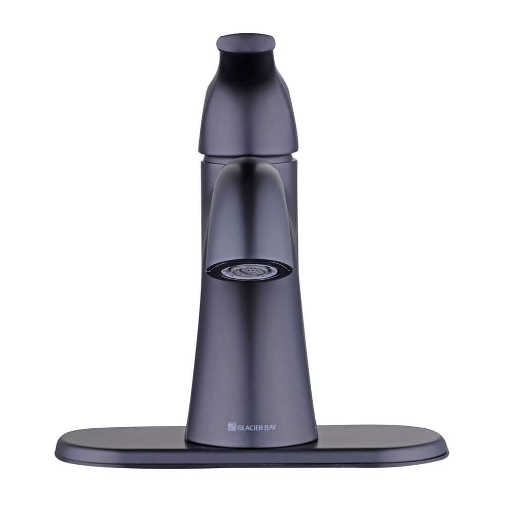 Glacier Bay Arnette Single Handle Single Hole Bathroom Faucet in Matte Black (4)