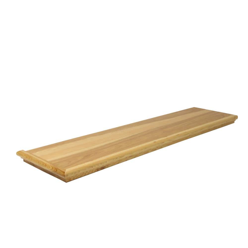 Stairtek Retread 0.625 in. x 11.5 in. x 42 in. Prefinished Natural Hickory Left Return Stair Tread (1)