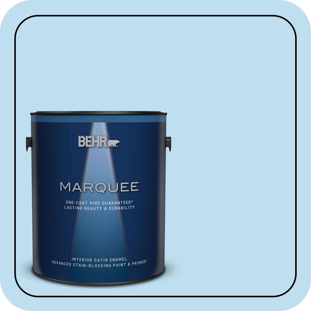 BEHR MARQUEE 1 gal. #550A-2 Tropical Pool Satin Enamel Interior Paint & Primer (1)
