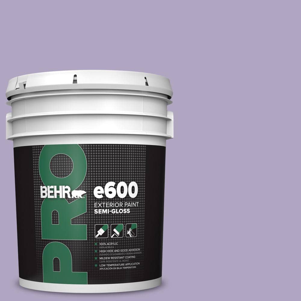 BEHR PRO 5 gal. #650D-4 Winter Amethyst Semi-Gloss Exterior Paint