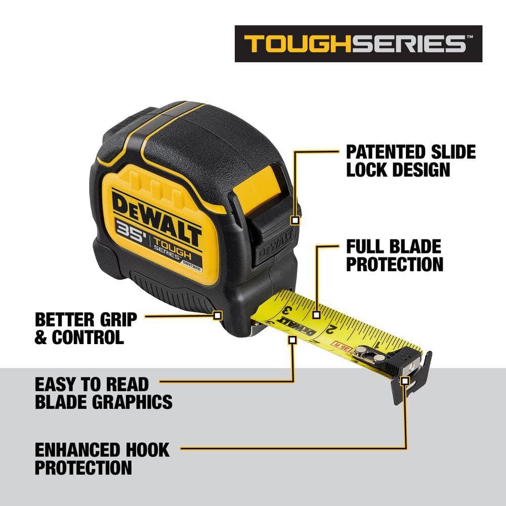 DEWALT Tough Tape 35 ft. x 1-1/4 in. Tape Measure (3)