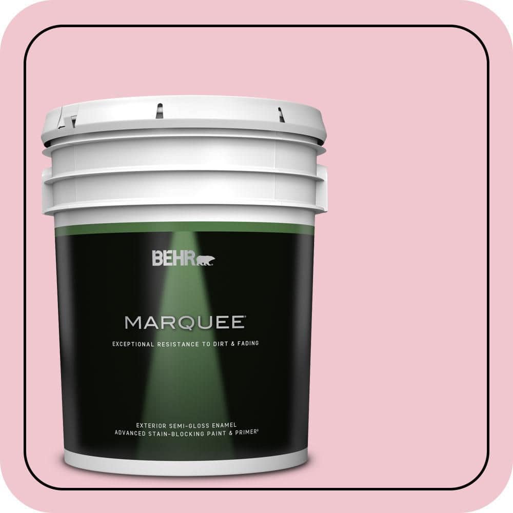 BEHR MARQUEE 5 gal. #P140-2 Sweetheart Semi-Gloss Enamel Exterior Paint & Primer