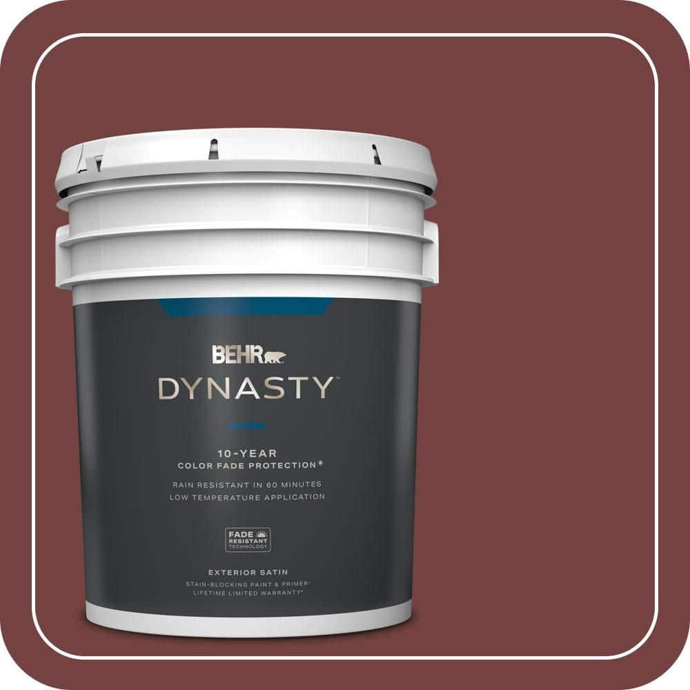 BEHR DYNASTY 5 gal. #S-H-150 Chianti Satin Enamel Exterior Stain-Blocking Paint & Primer