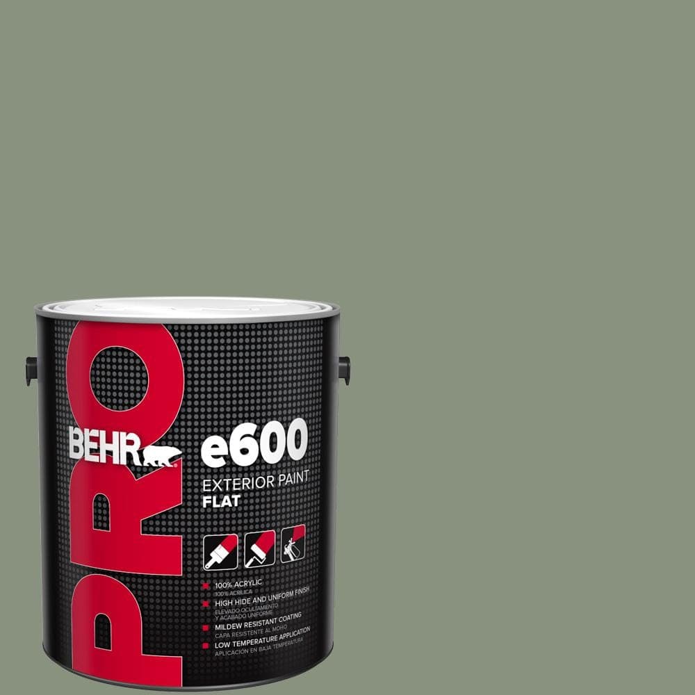 BEHR PRO 1 gal. #N390-5 Eucalyptus Wreath Flat Exterior Paint