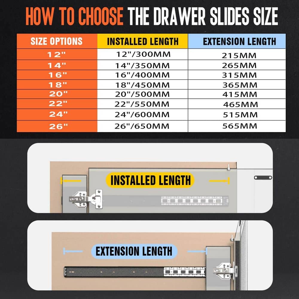 LAIFUCAM Pocket Door Slide Hardware Kit 12 in Steel Undermount Soft-Close Heavy Duty Cabinet Inset Door Slides 2 Pack (2)