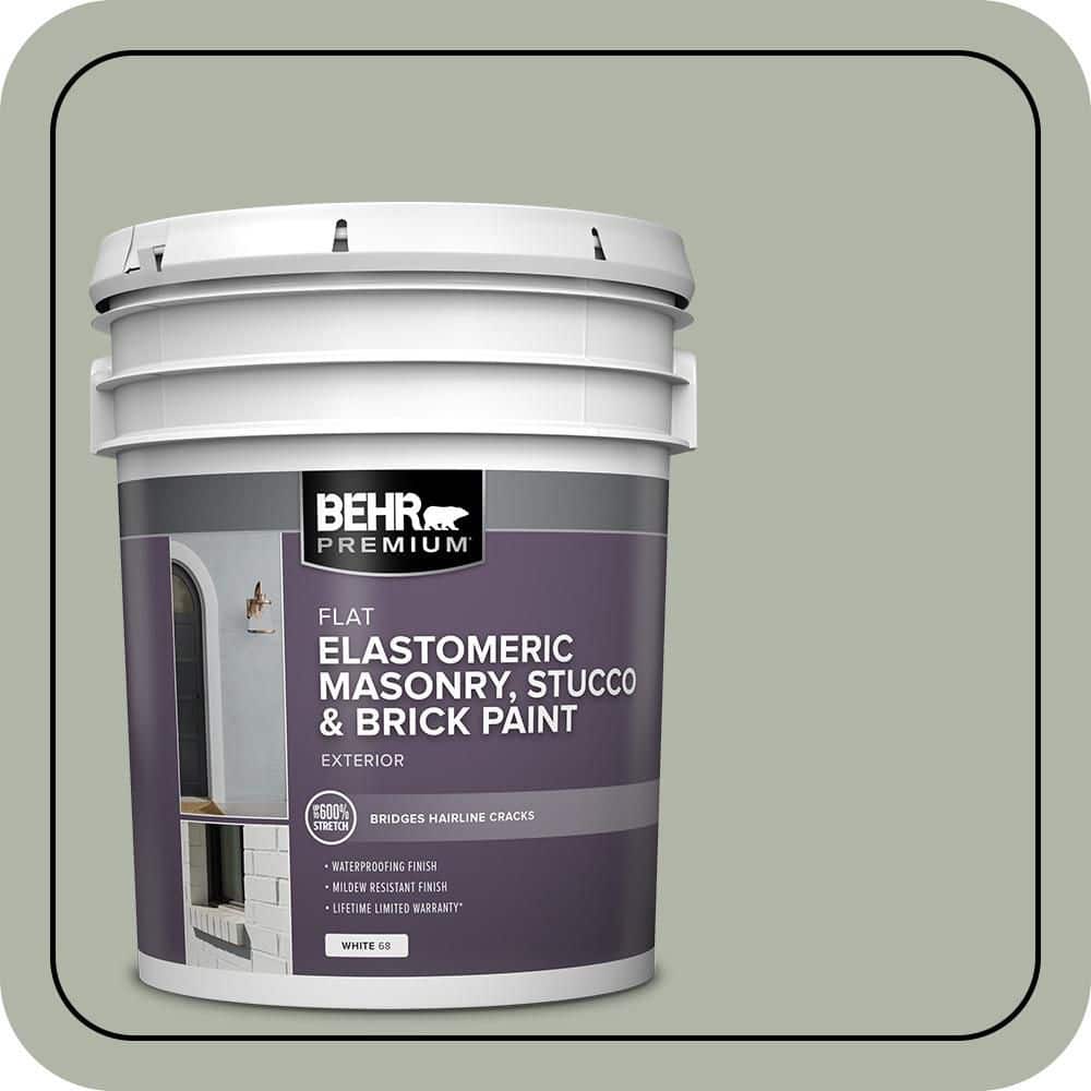 BEHR PREMIUM 5 gal. #MS-58 Antique Jade Elastomeric Masonry, Stucco and Brick Exterior Paint (1)